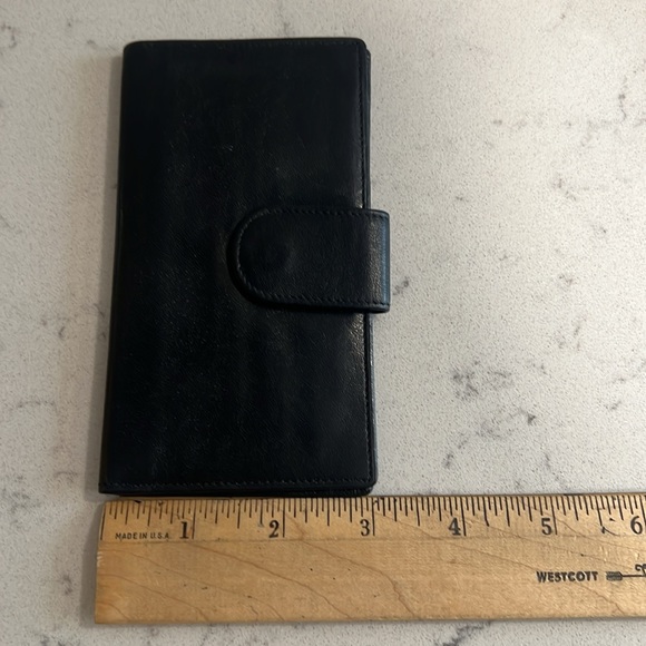 Nordstrom card case Made in Turkey black leather - Picture 8 of 8